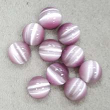 10MM ROUND CABOCHON CATS EYE LIGHT PURPLE(10PCS/BAG)